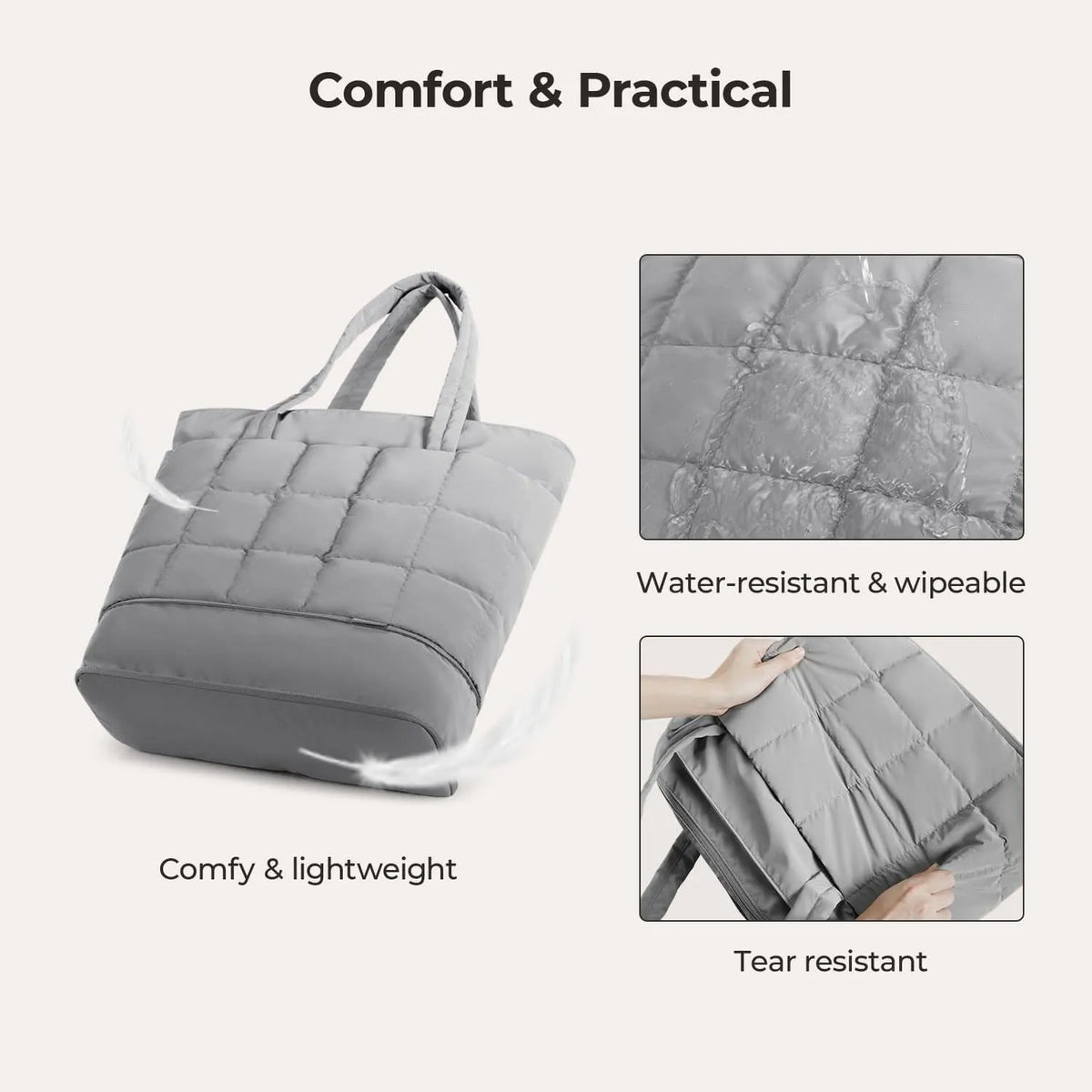 Bubble 22L-28L Expandable Puffer Travel Tote Bag