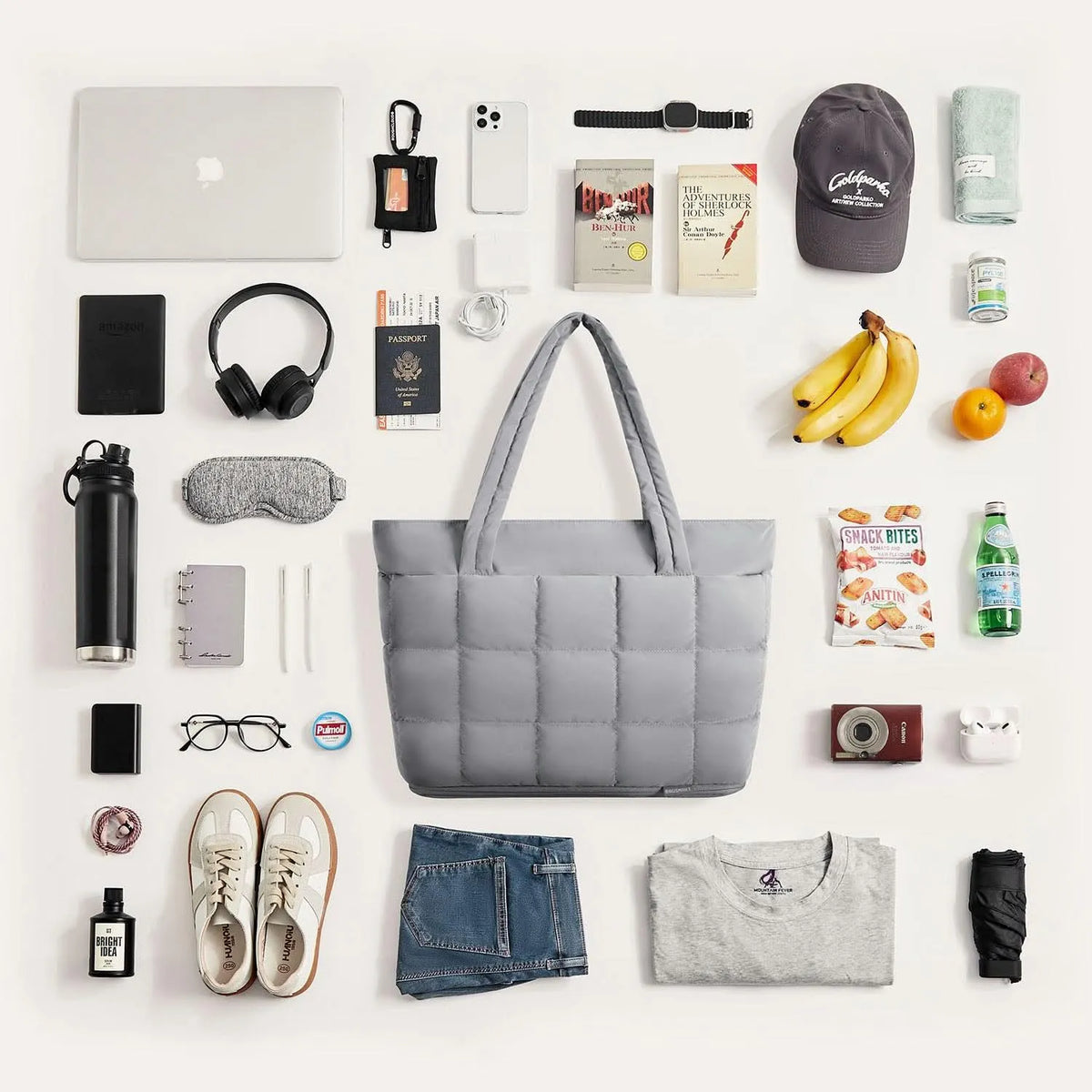 Bubble 22L-28L Expandable Puffer Travel Tote Bag