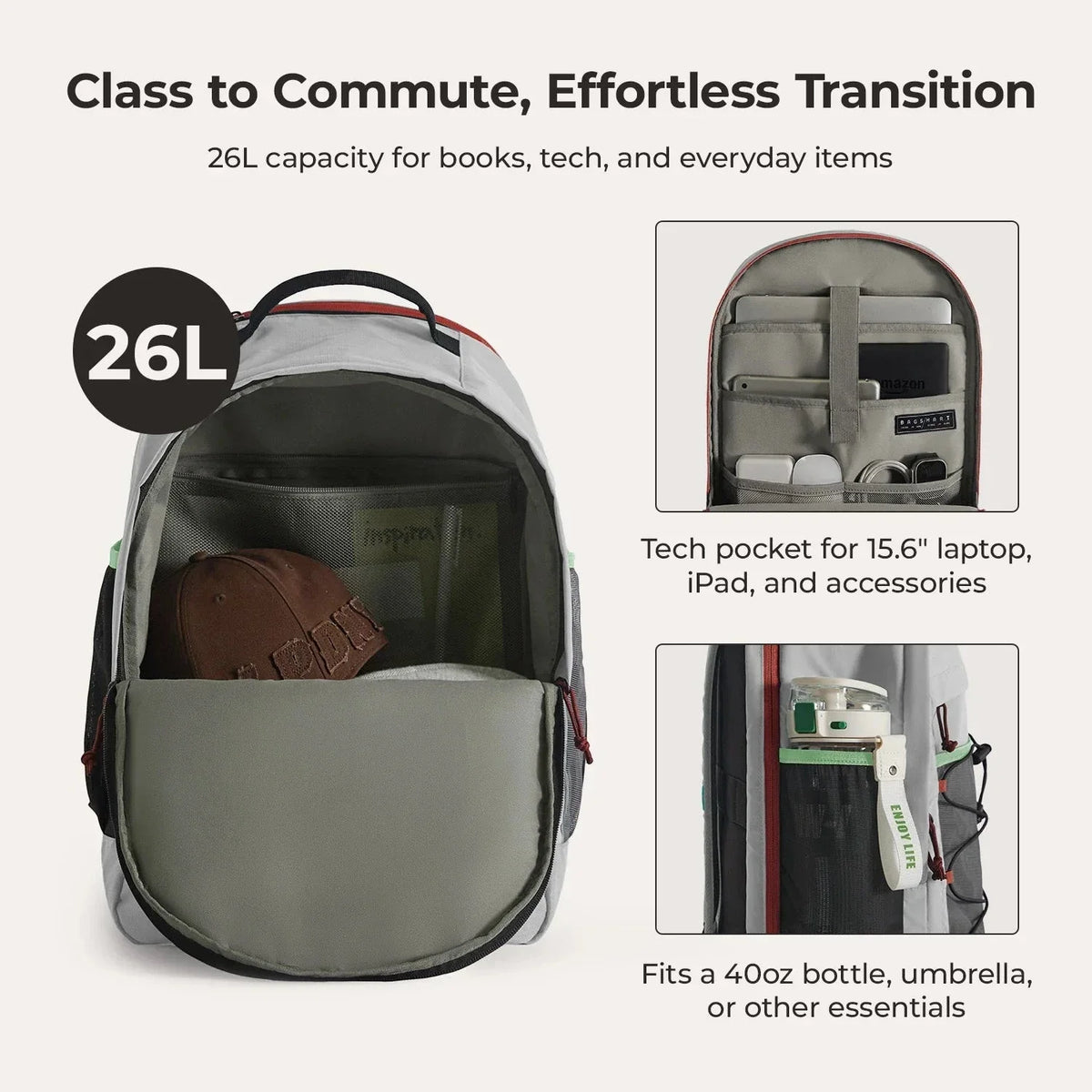 Focus 15.6" Laptop Backpack