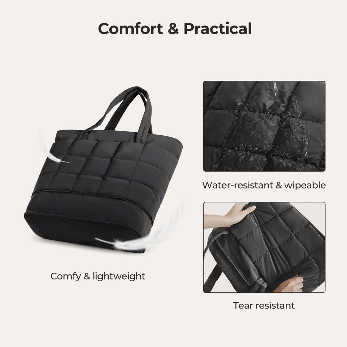 Bubble 22L-28L Expandable Puffer Travel Tote Bag